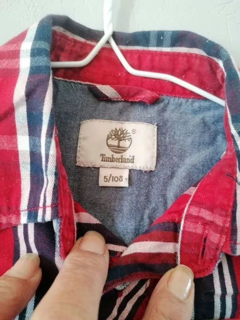 Camisa de manga longa para menino de 5 anos Timberland algodão – photo 3